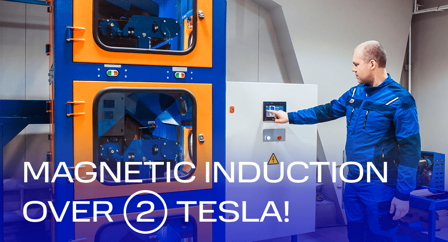 MAGNETIC INDUCTION EXCEEDING 2 TESLA!